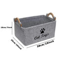 Felt Cat Toy Storage Basket