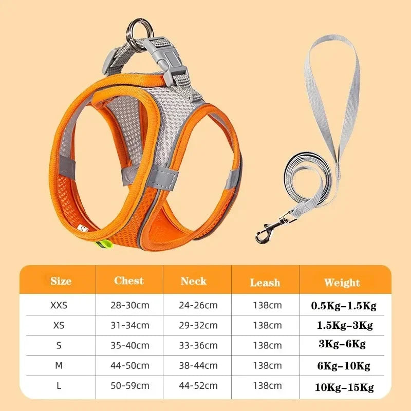 Soft Mesh Adjustable Dog & Cat Harness Vest