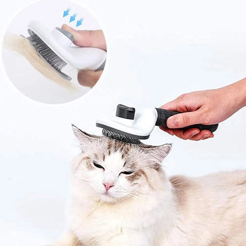 Anti-Slip Pet Grooming Brush with Needle Comb