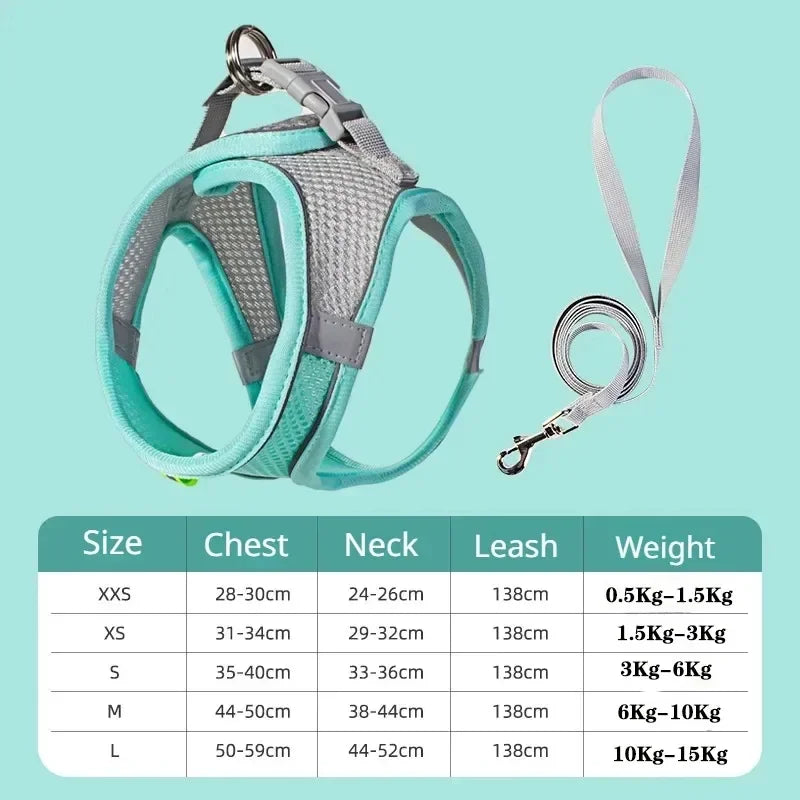 Soft Mesh Adjustable Dog & Cat Harness Vest