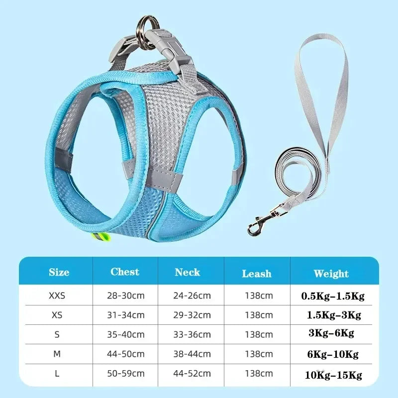 Soft Mesh Adjustable Dog & Cat Harness Vest