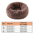 Winter Round Plush Pet Bed for dogs and cats