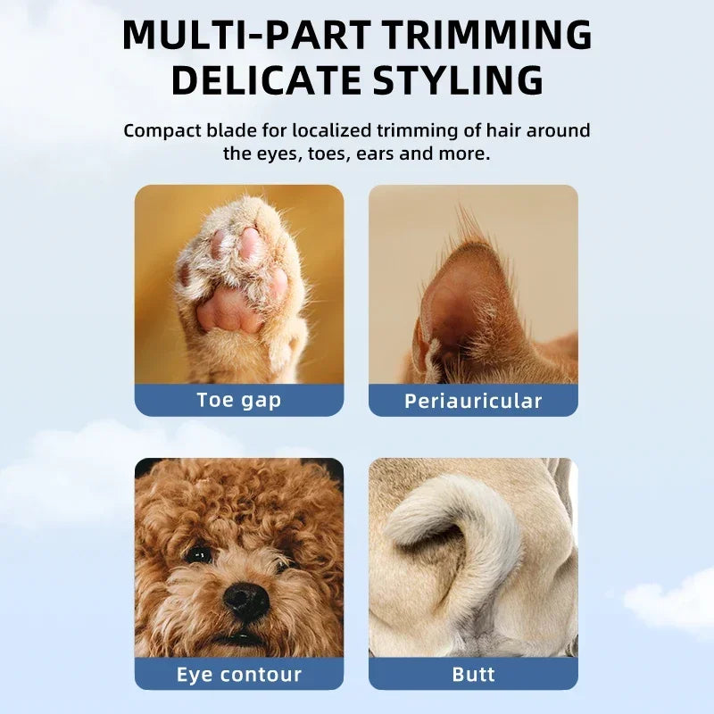 Type-C Rechargeable Waterproof Pet Paw Trimmer