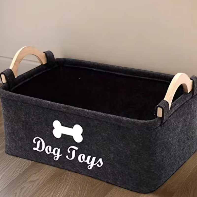 Felt Dog Toy Storage Box