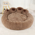 Premium Fluffy Winter Plush Claw Dog Bed for Larger Pets