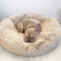 Ultra-Soft Winter Round Plush Pet Bed for Larger Pets